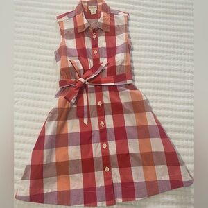 Crewcuts Red and Orange Plaid Kids Dress
